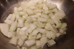 sauteing onions