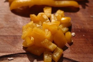 Skillet pasta yellow pepper