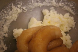 Banana Bread Cream Cheese Swirl Cake