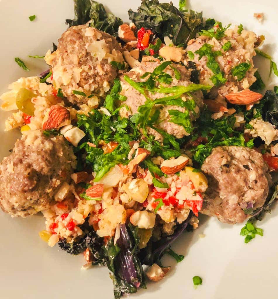 Greek Meatballs with Kale 