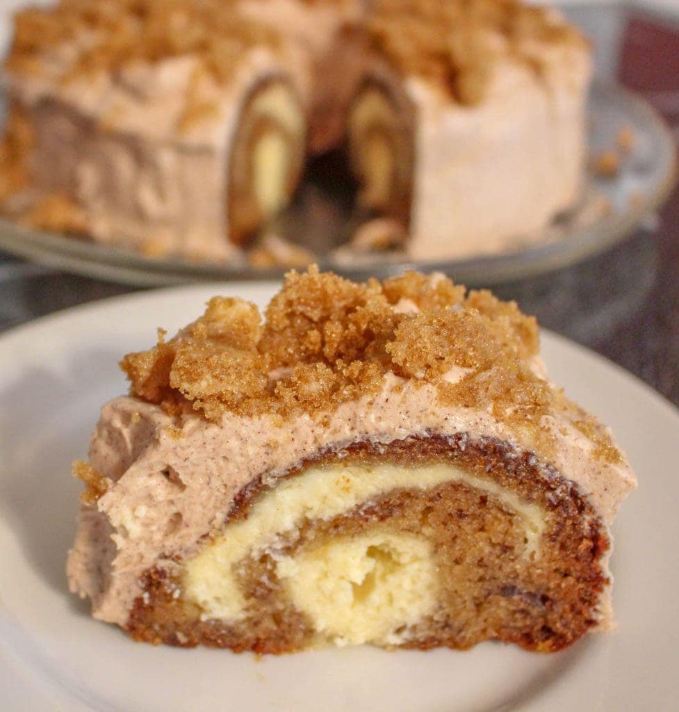 banana bread cream cheese swirl cake 