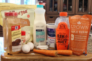 Healthy Carrot Cake Pancakes ingredients