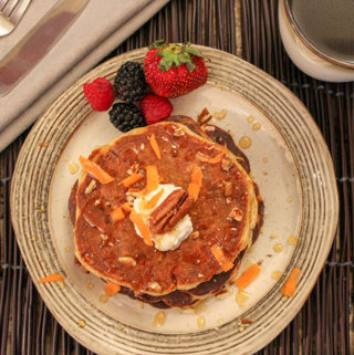 Healthy Carrot Cake Pancakes
