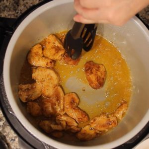 Cajun Jambalaya in the Ninja Foodi browning chicken