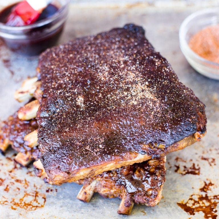 Ninja Foodi Ribs with Raspberry BBQ Glaze The Salted Pepper
