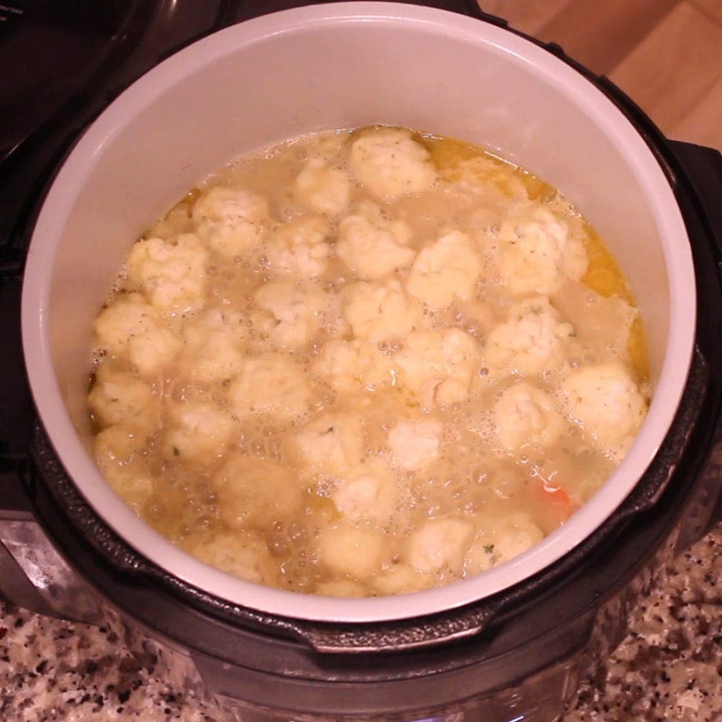 Homemade Chicken & Dumplings in the Ninja Foodi The Salted Pepper