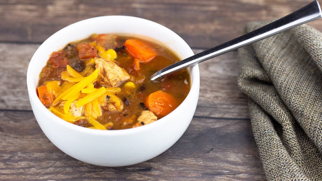 Easy 30Minute Homemade Chicken Tortilla Soup in the Ninja Foodi Hot