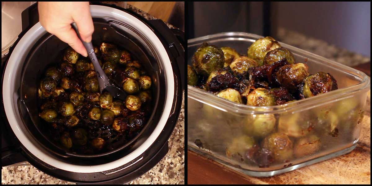 serving candied brussels sprouts
