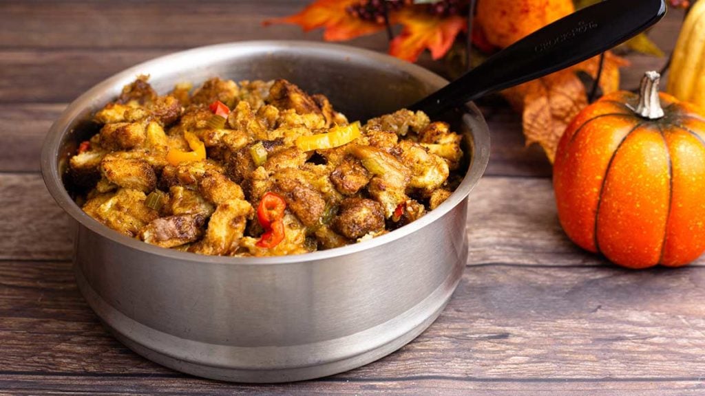 EASY Homemade Bread Stuffing in the Ninja Foodi (or IP Duo Crisp) The