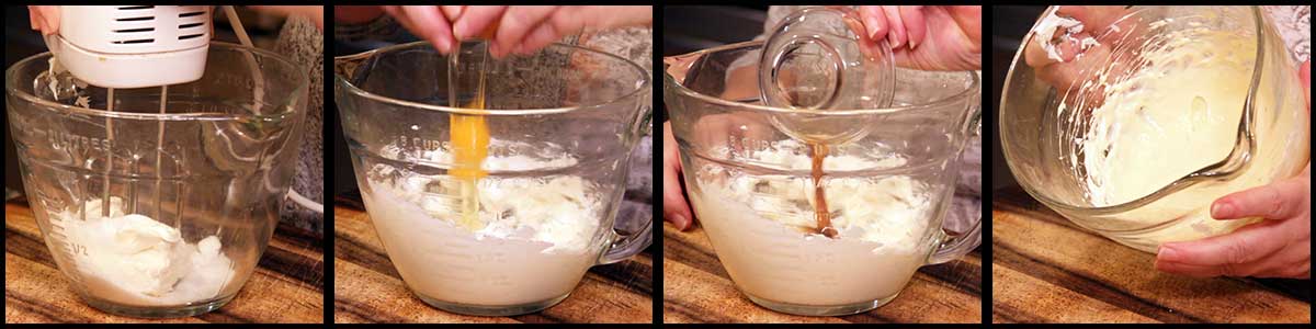 steps for making the cheesecake batter