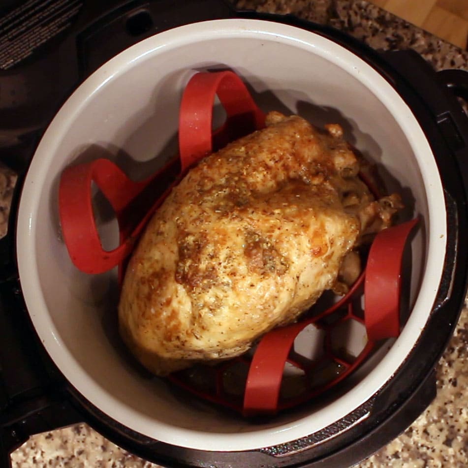 turkey breast in the ninja foodi after crisping
