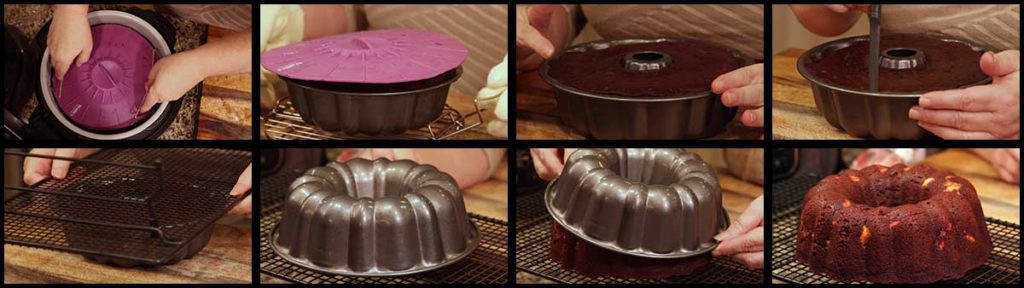 steps for removing the cake from the pan