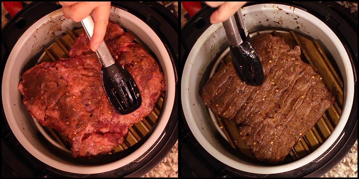 Grilling the Steak for Asian Steak