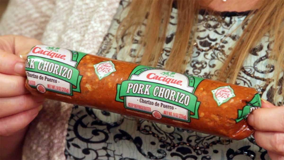 Chorizo sausage in tube