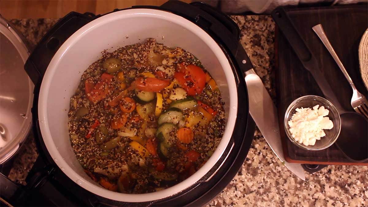 Cooked Mediterranean Quinoa with Vegetables