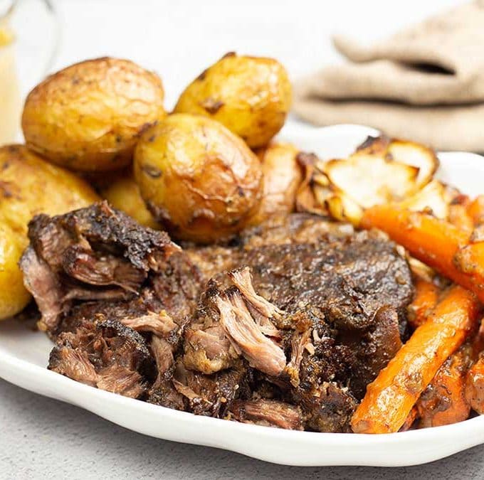 Pot Roast in the Ninja Foodi Grill Keto Style & Regular Style The