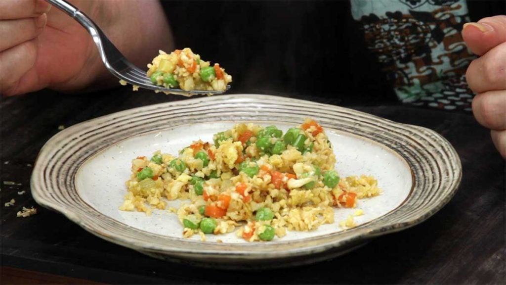 Cauliflower Fried Rice ~ Ninja Foodi Recipe The Salted Pepper