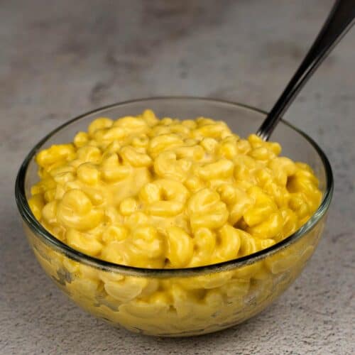 mac and cheese in a bowl