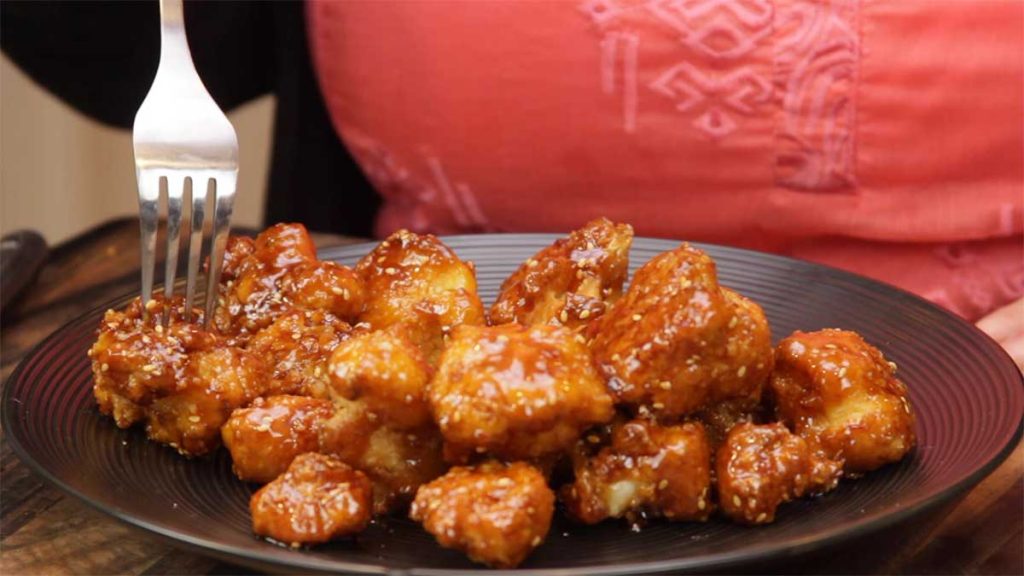 Air Fried Cauliflower with General Tso's Sauce The Salted Pepper