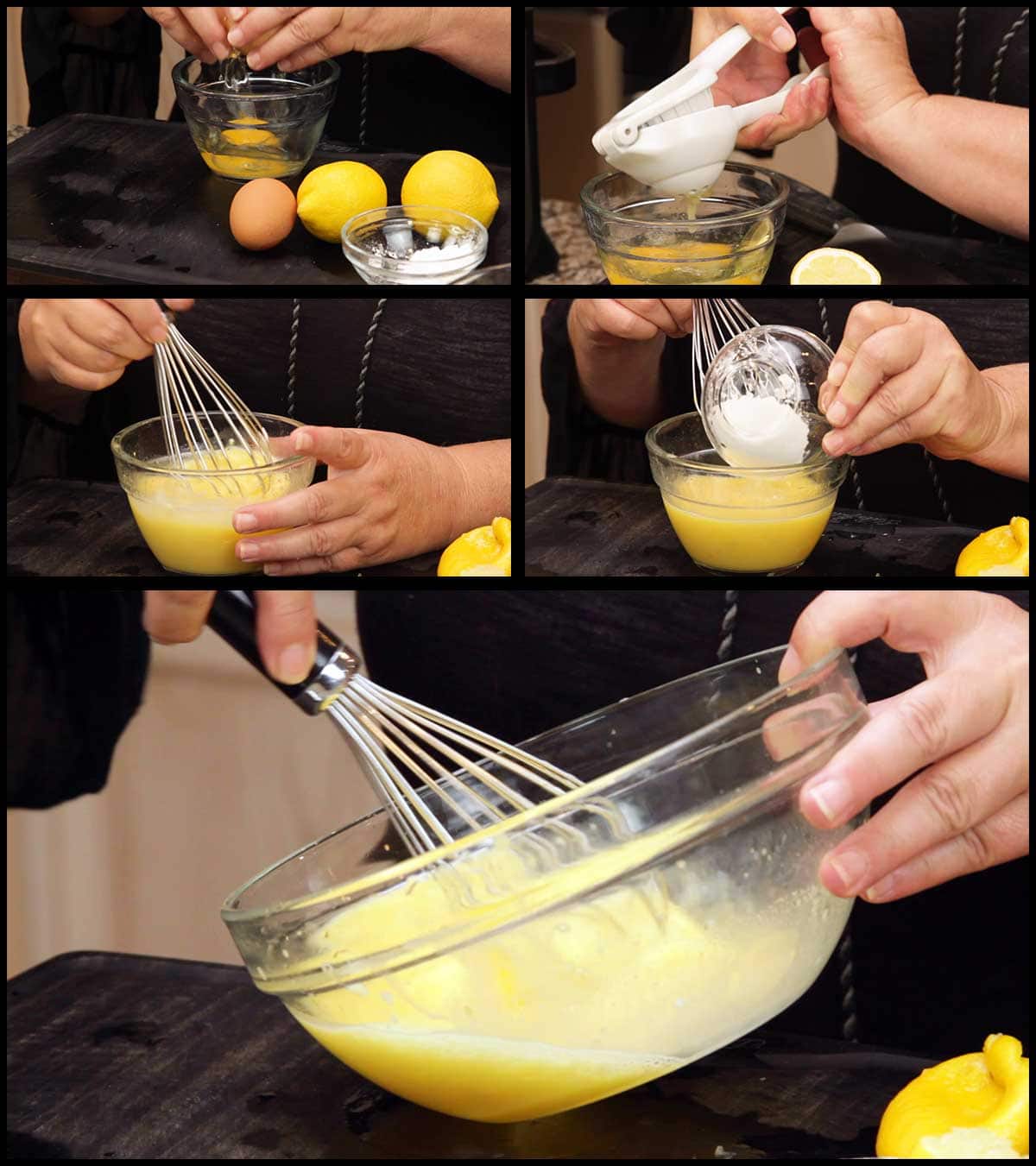 making the lemon sauce