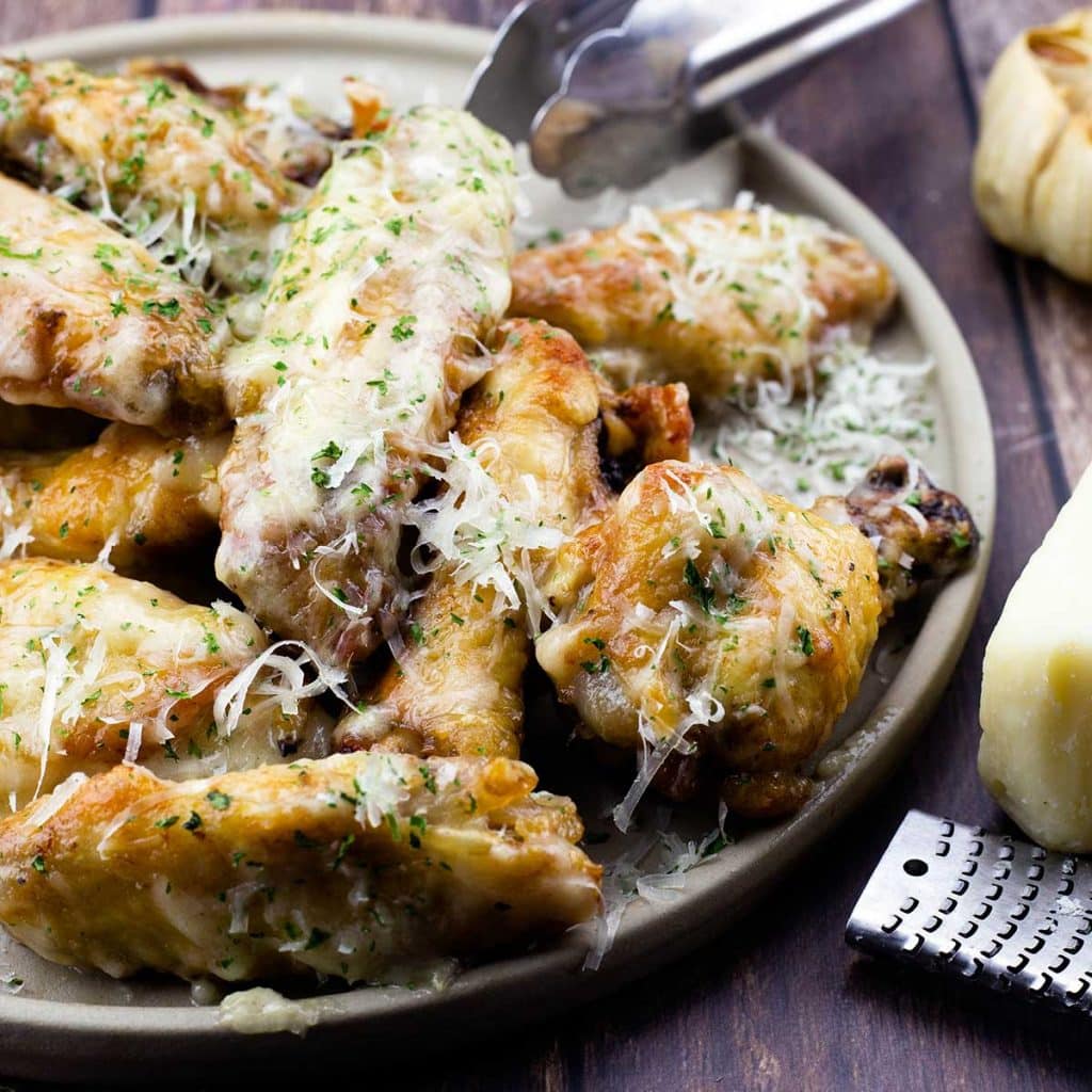 air fryer garlic parmesan wings