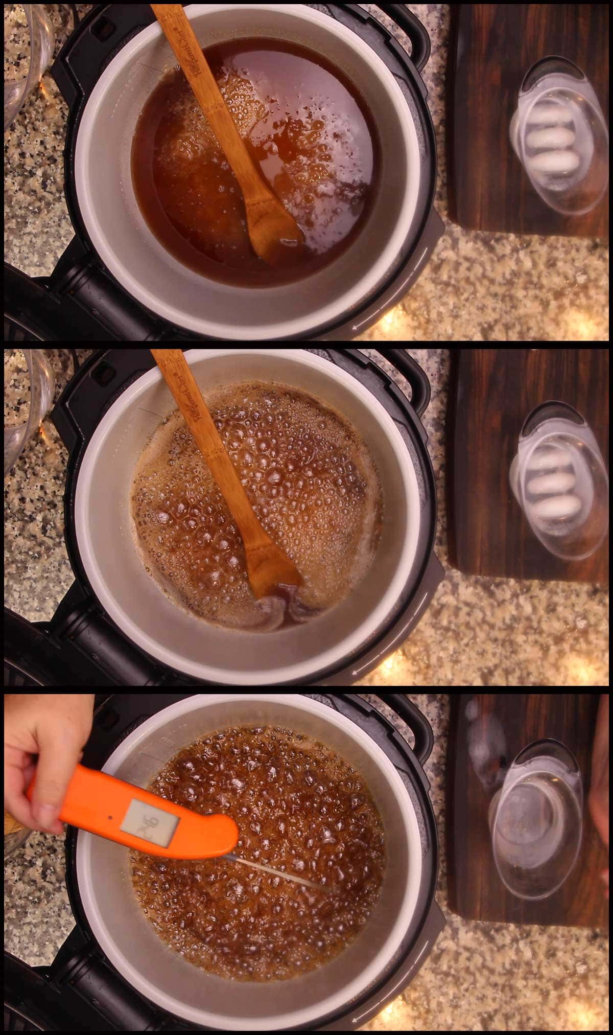 boiling the sugar to 246F