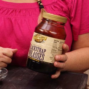 blackstrap molasses in jar