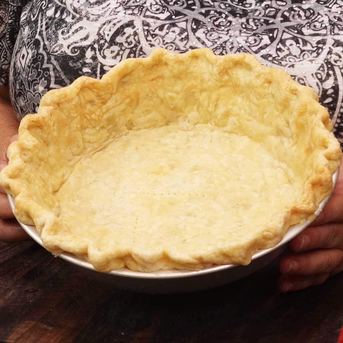 homemade pie crust with fluted edge