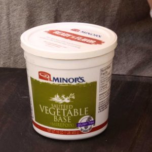minor's vegetable base in the container
