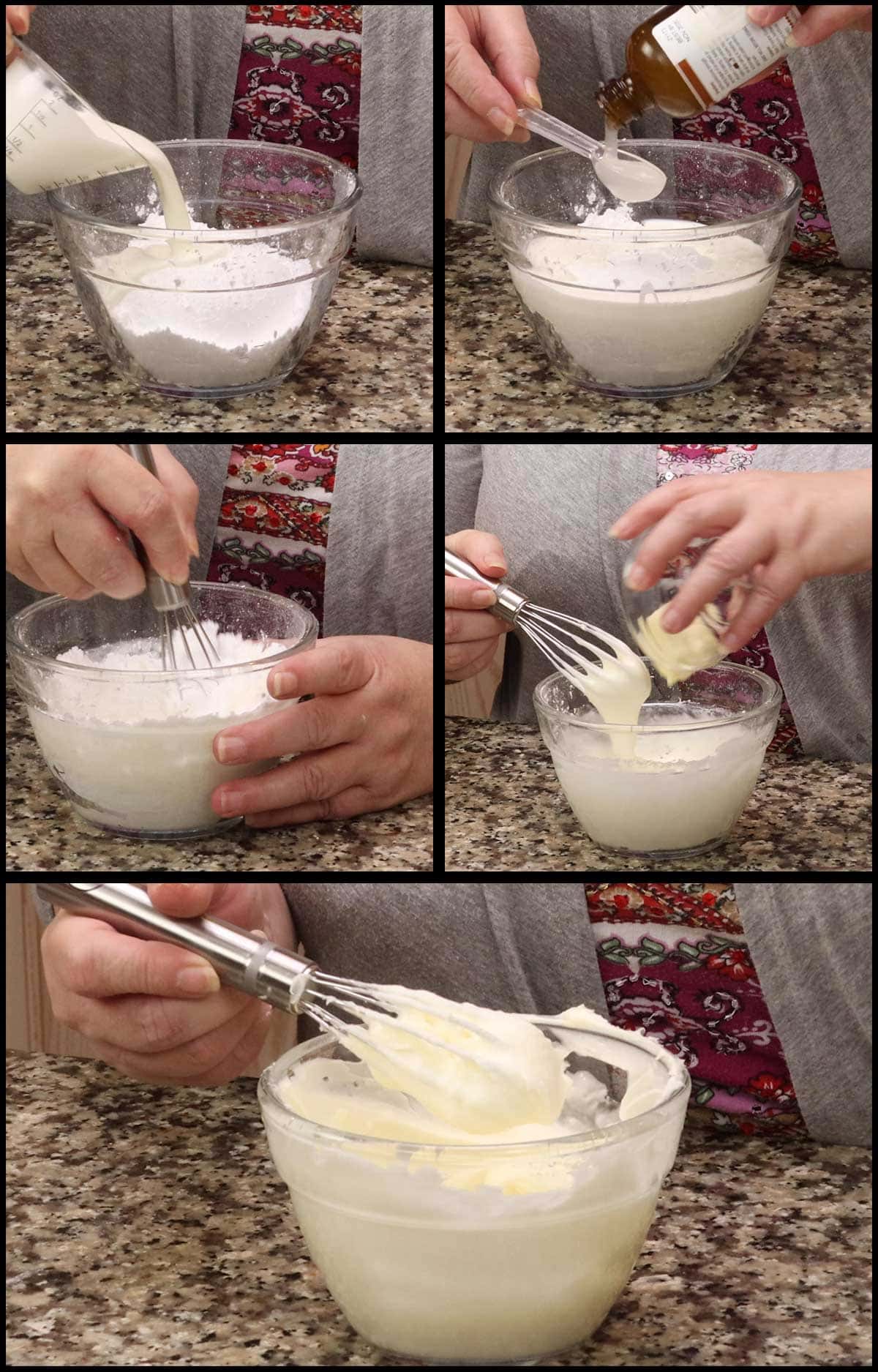 making the almond icing