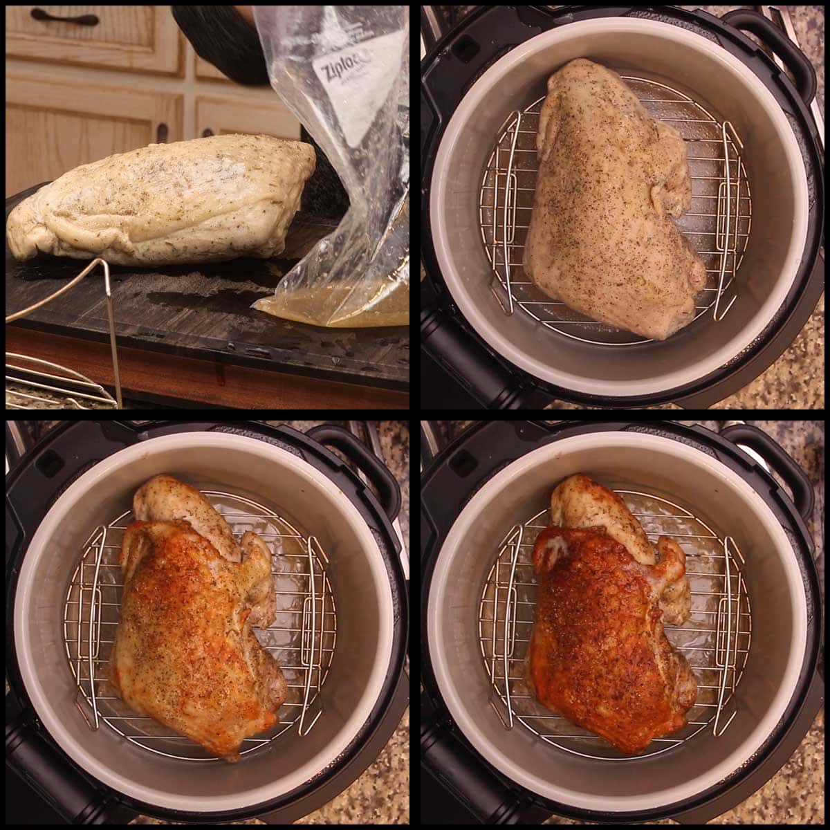 Air Crisping turkey breast after sous vide cooking