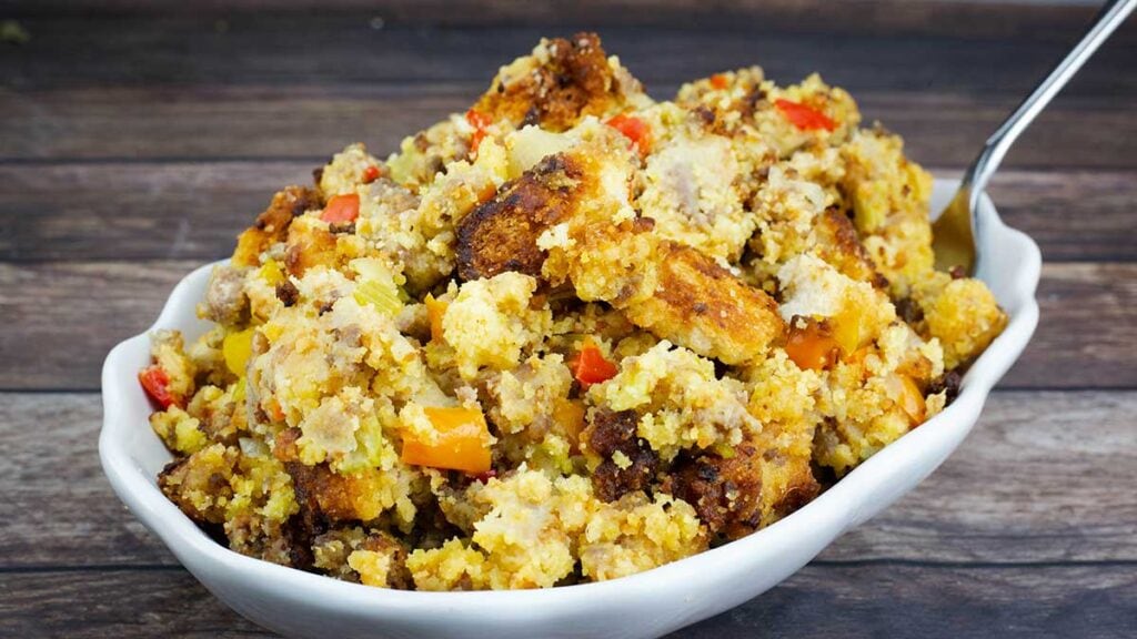 Cornbread & Sausage Stuffing (Ninja Foodi or Stovetop) The Salted Pepper