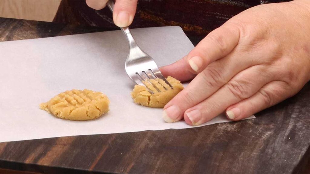making traditional peanut butter cookies