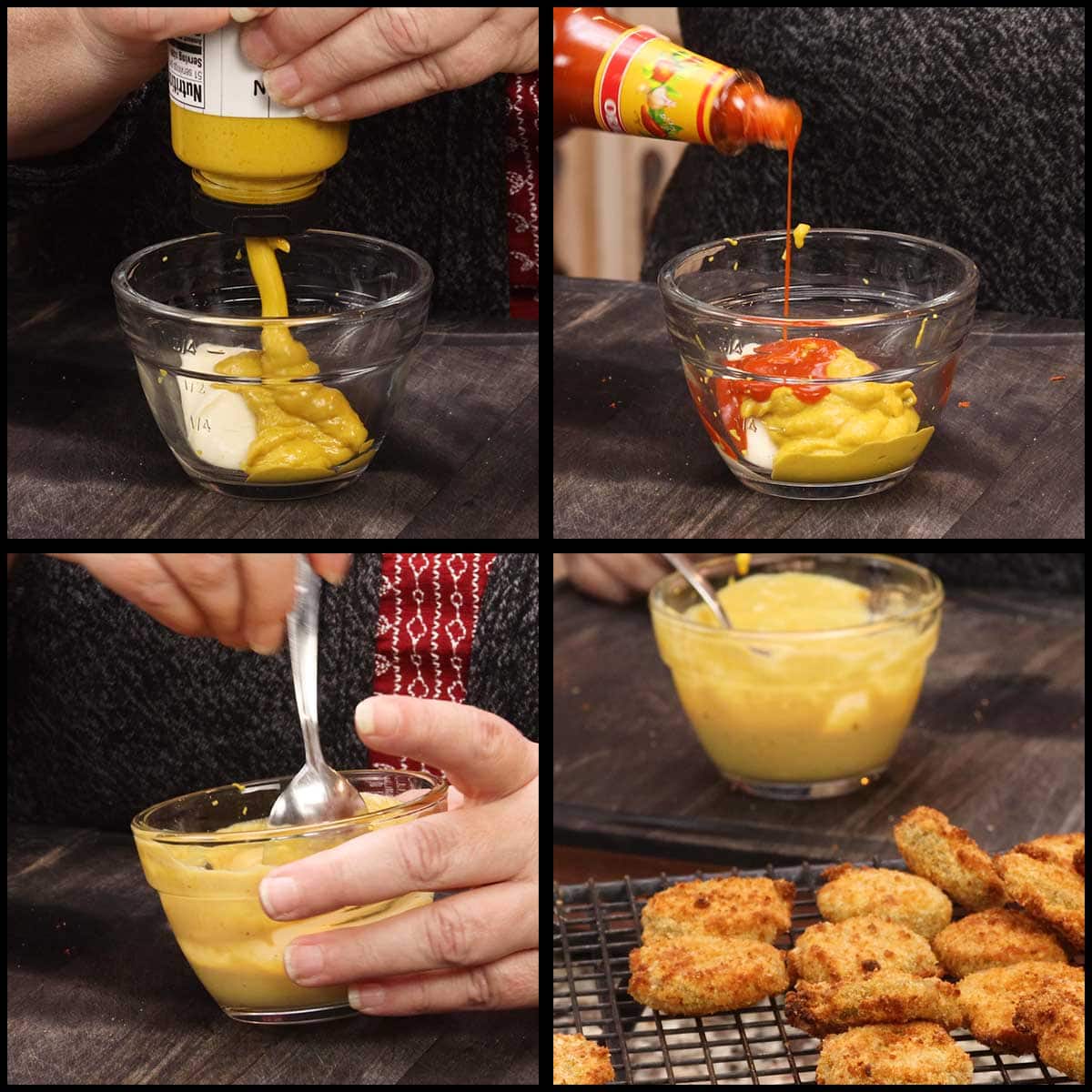 making mustard dipping sauce