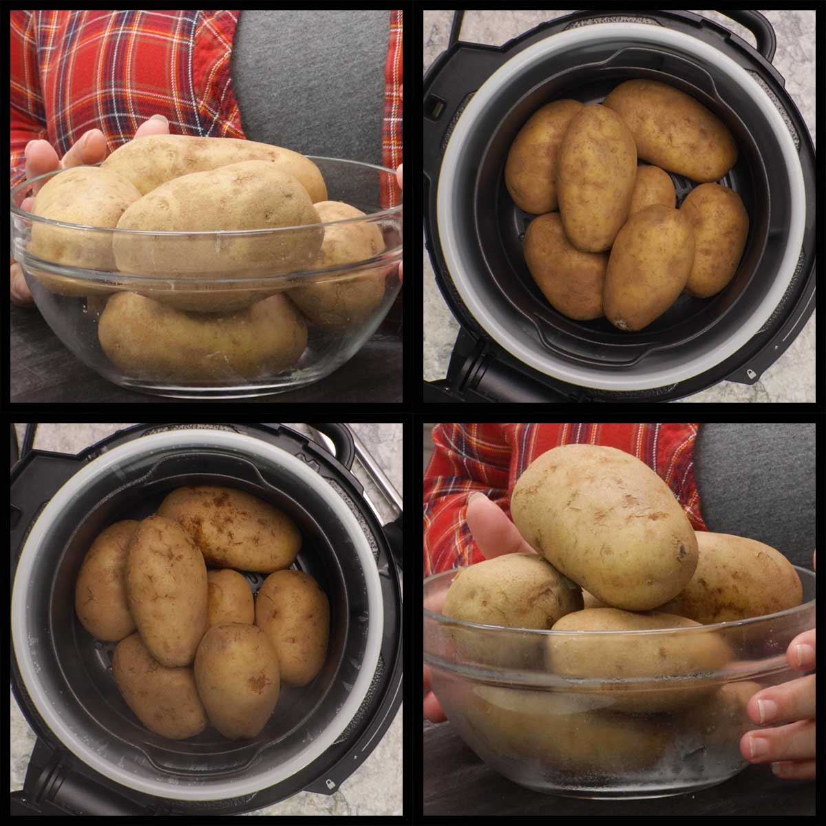 pressure cooking the potatoes.