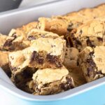 congo bars cut in a blue pan