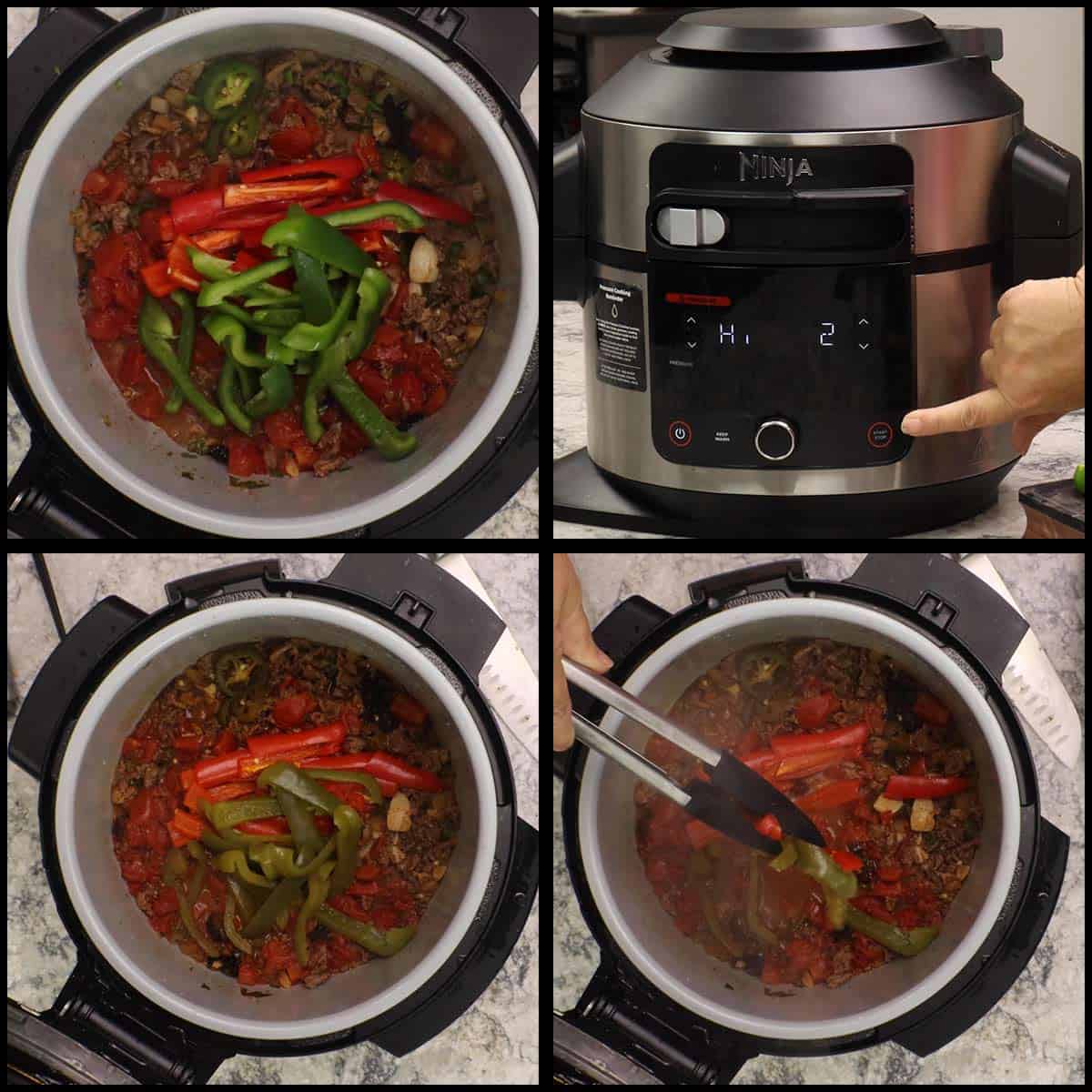 pressure cooking the carne picada beef. 