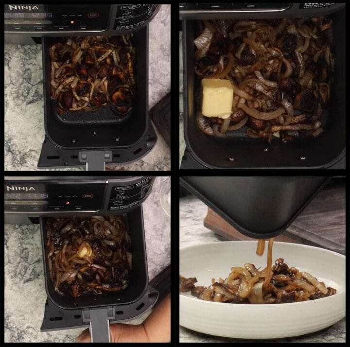 Air Fryer Mushrooms & Onions - The Salted Pepper