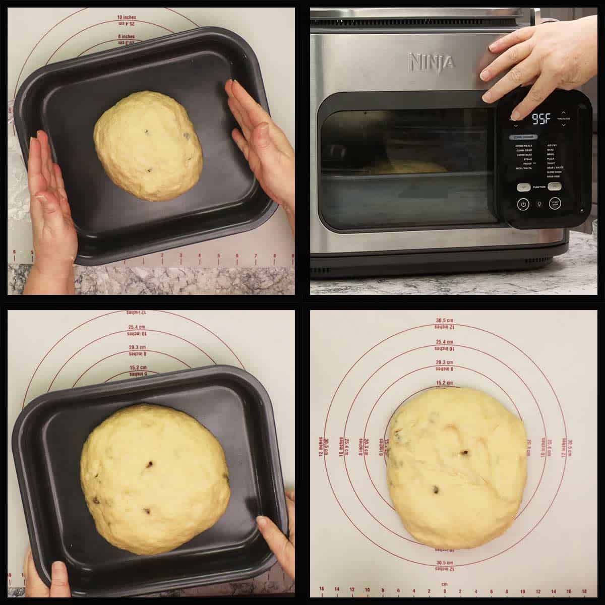 proofing the dough in the Ninja Combi.