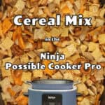 Cereal mix on metal tray after baking.