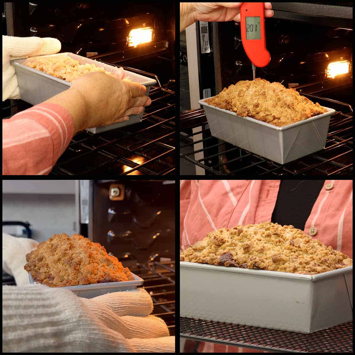 baking banana bread.