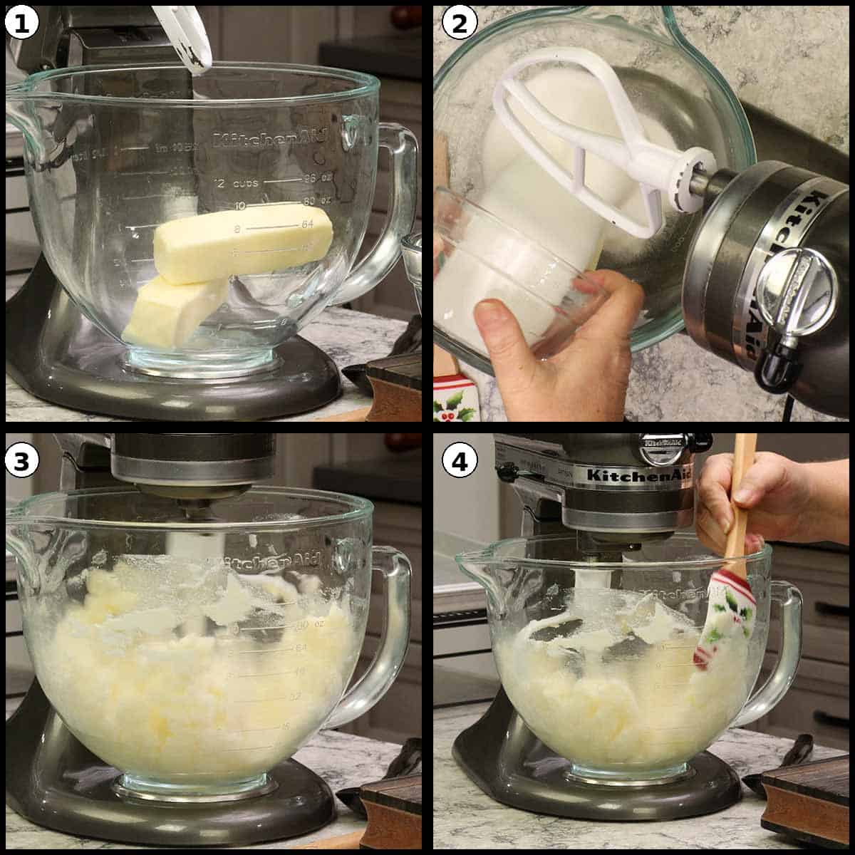 Combing the sugar and butter until light and fluffy.