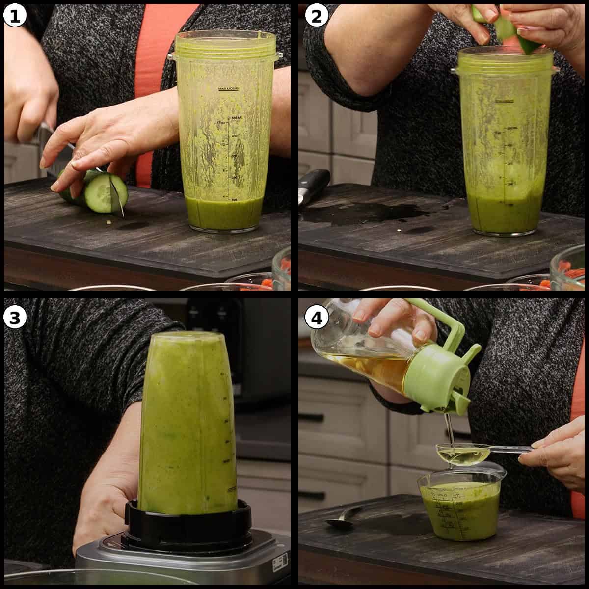 making the fajita dressing from the reserved marinade. 