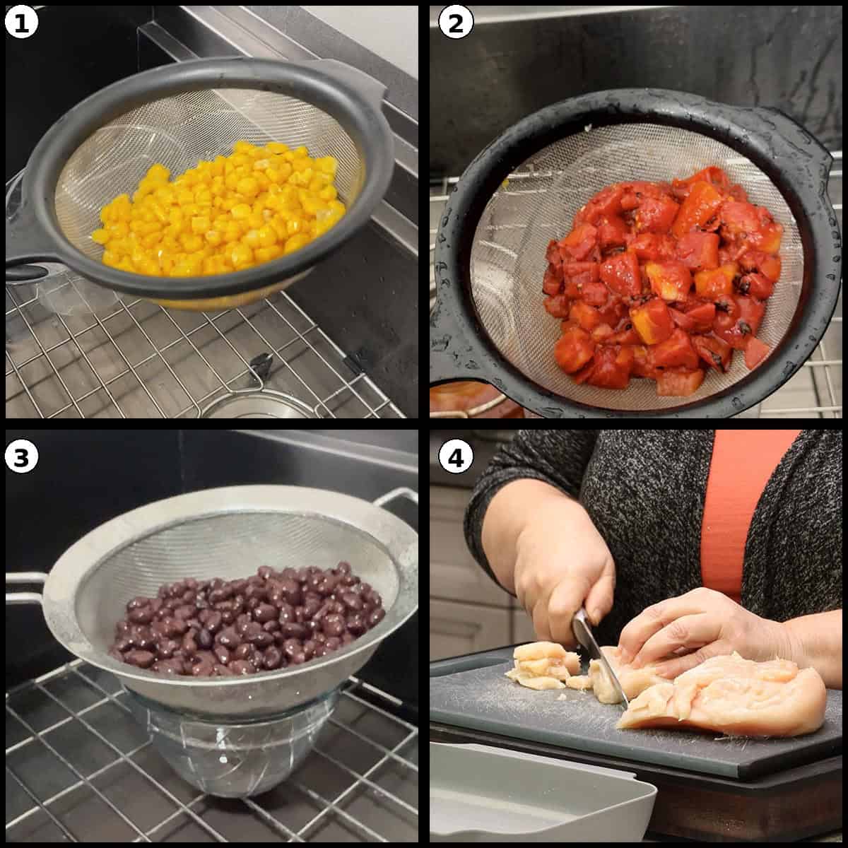 prep for fajita salad. 