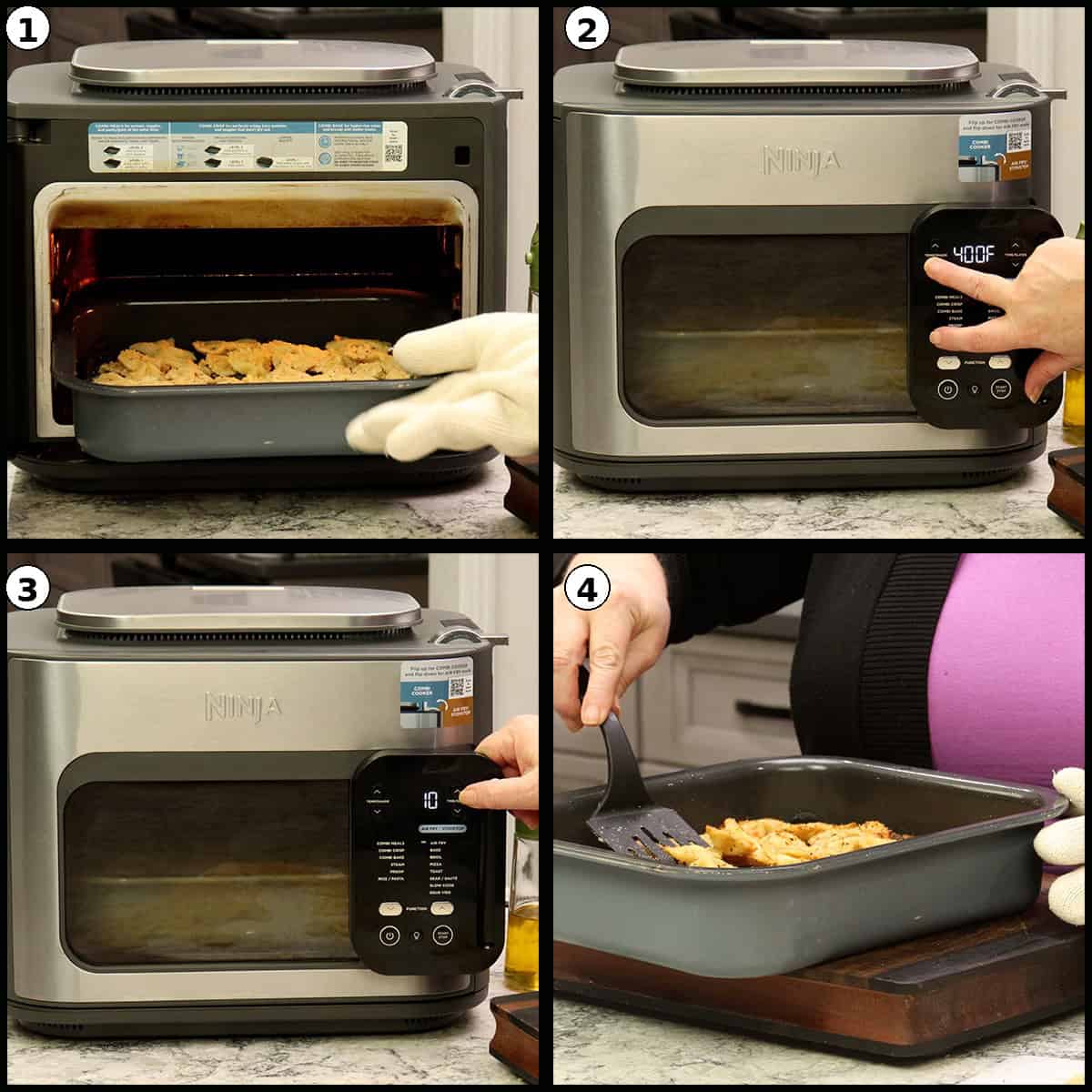 Air Frying the pasta.